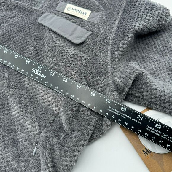 NEW Magellan SMALL Gray Outdoors Willow Creek 1/4 Zip Pullover Fleece Sweater - Picture 9 of 12
